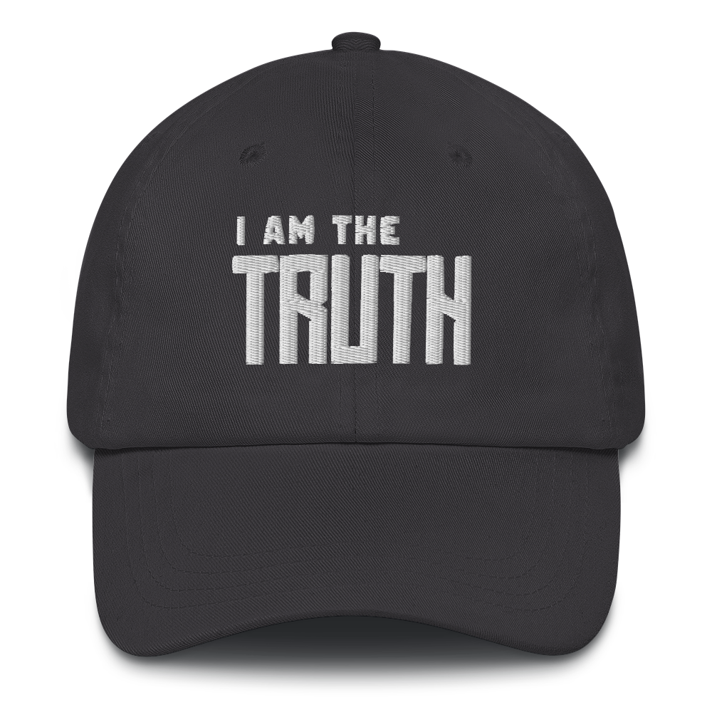 Motivational Cap "I AM THE TRUTH" Law of Affirmation Embroidery Dad hat Adjustable strap with antique buckle