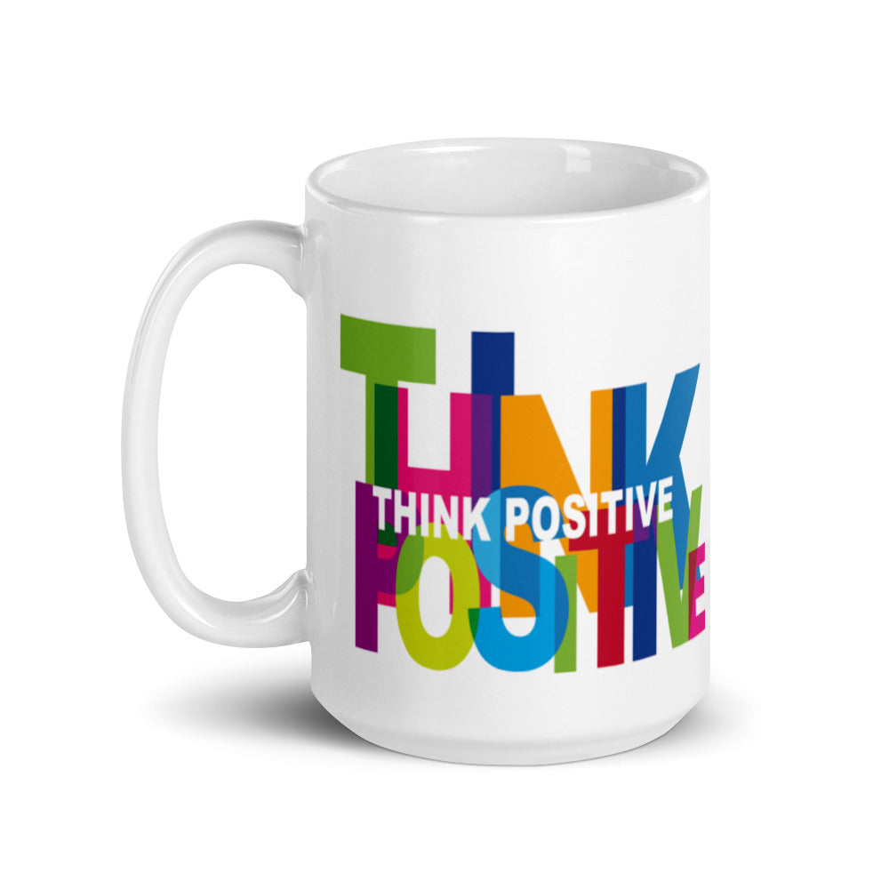 Motivational Mug "Think Positive" - Positive Law of Affirmation Coffee Mug