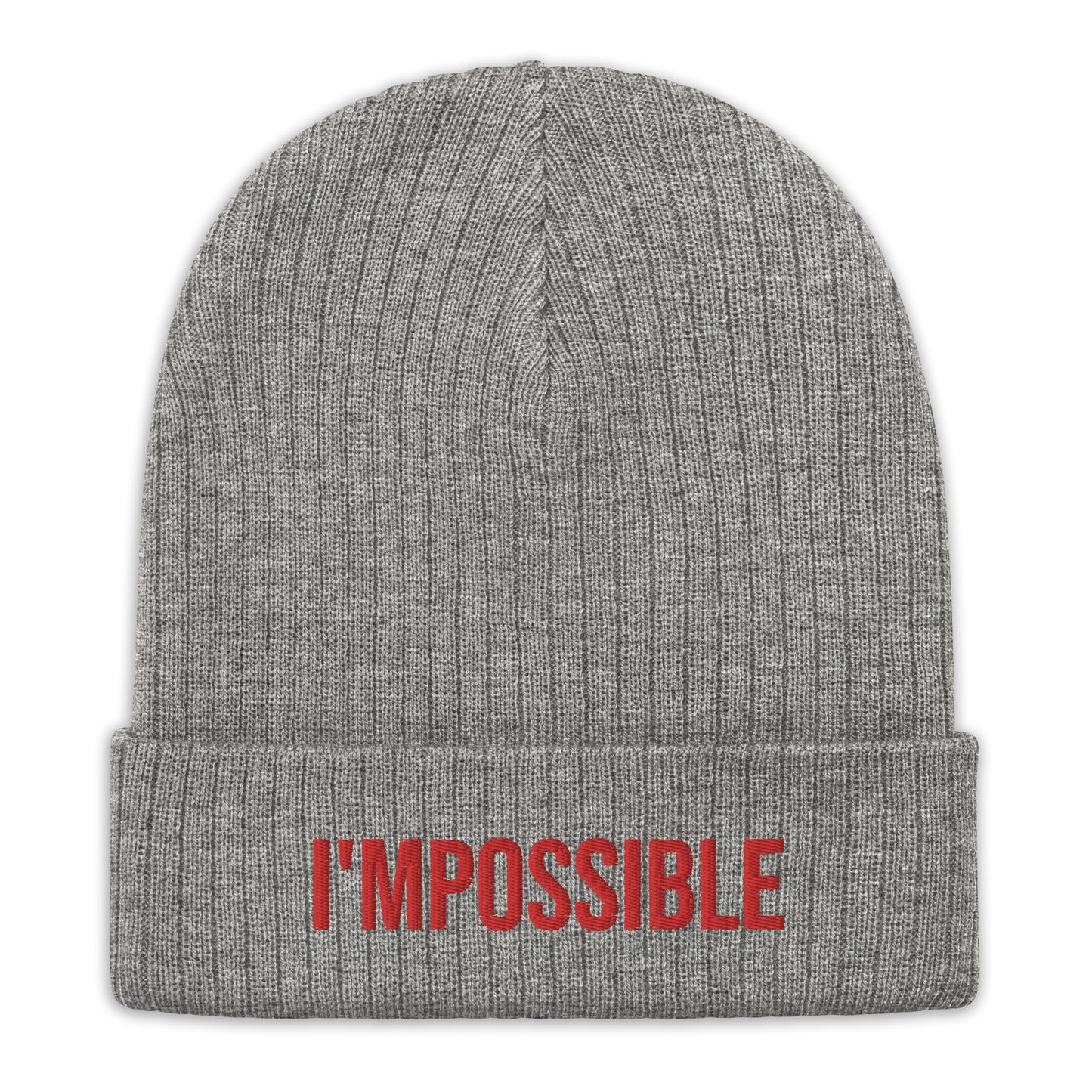 Motivational Beanie " I am Possible" Ribbed knit beanie
