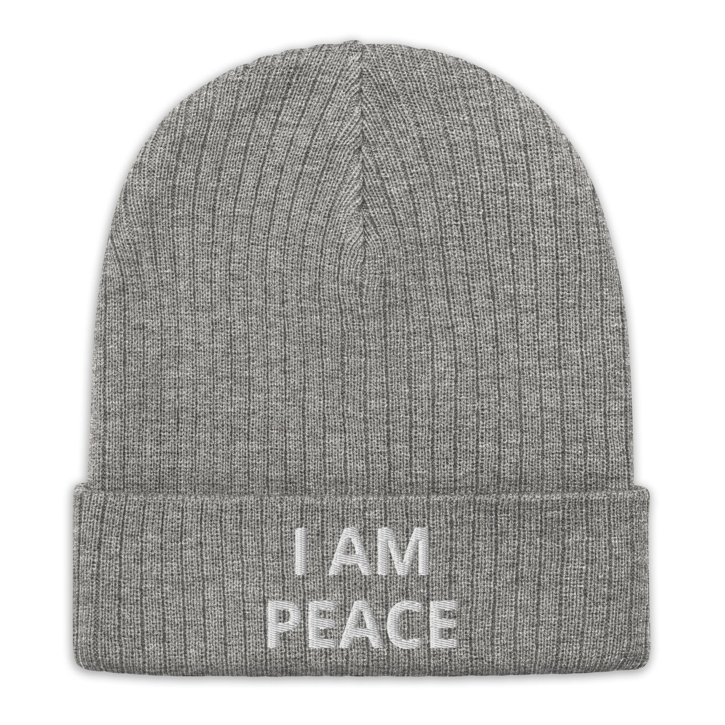 Law of Affirmation "I am Peace" Ribbed knit beanie