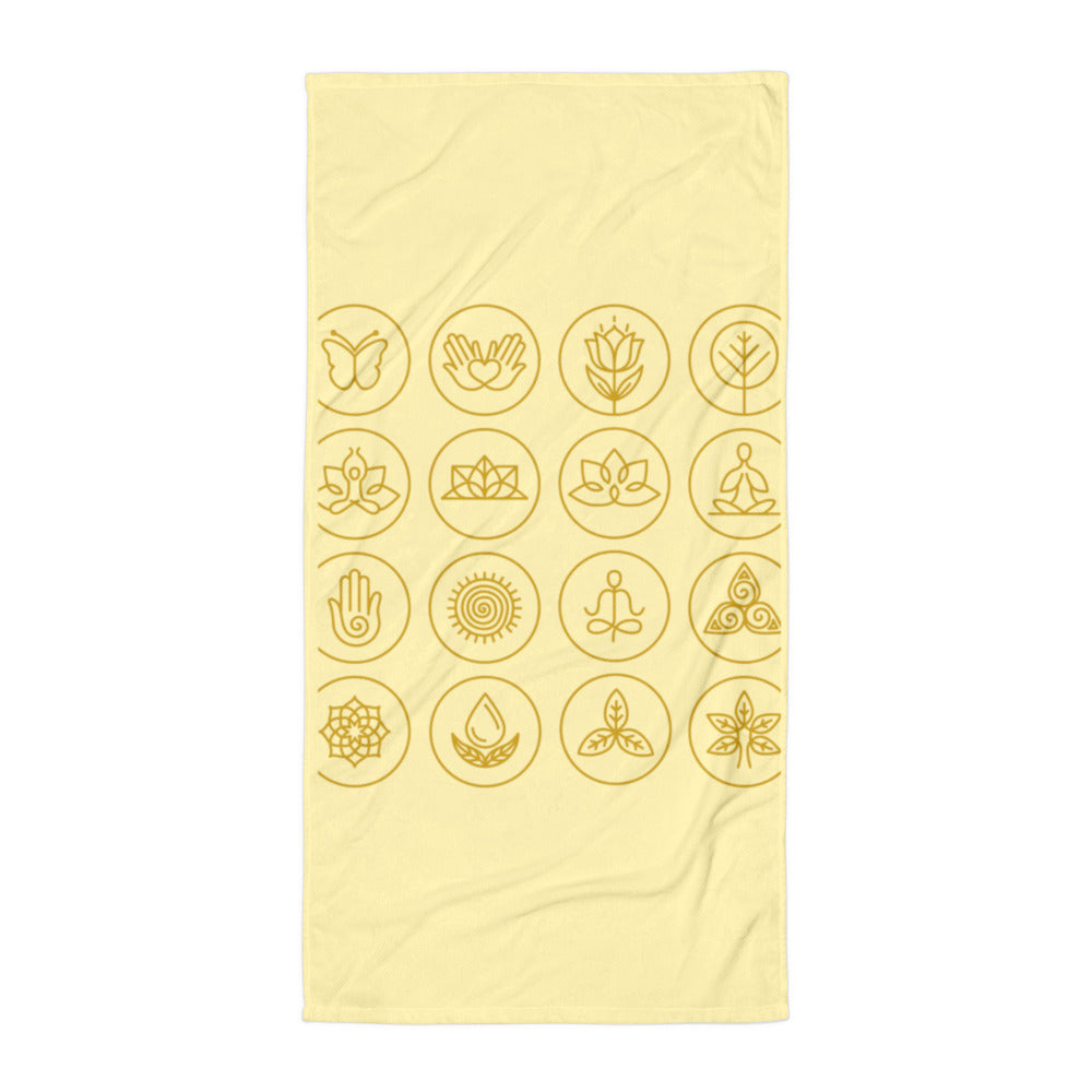 Chakra Towel "CHAKRA SYMBOL " Spiritual meditation Healing Beach Towel