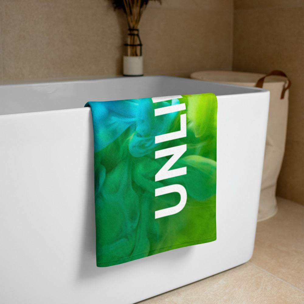 Motivational Towel "I AM UNLIMITED" Law of Attraction Beach Towel