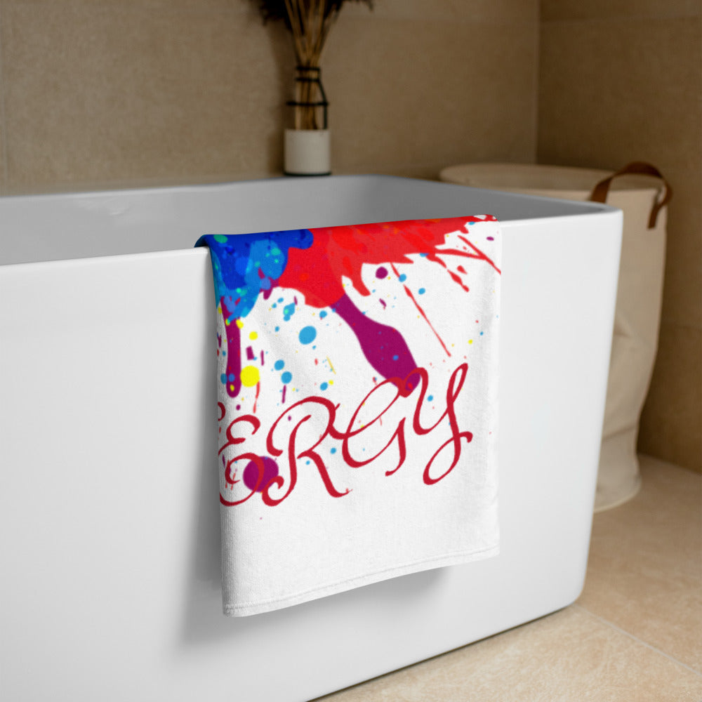 Motivational Towel "I AM ENERGY" customized Law of Affirmation Beach Towel