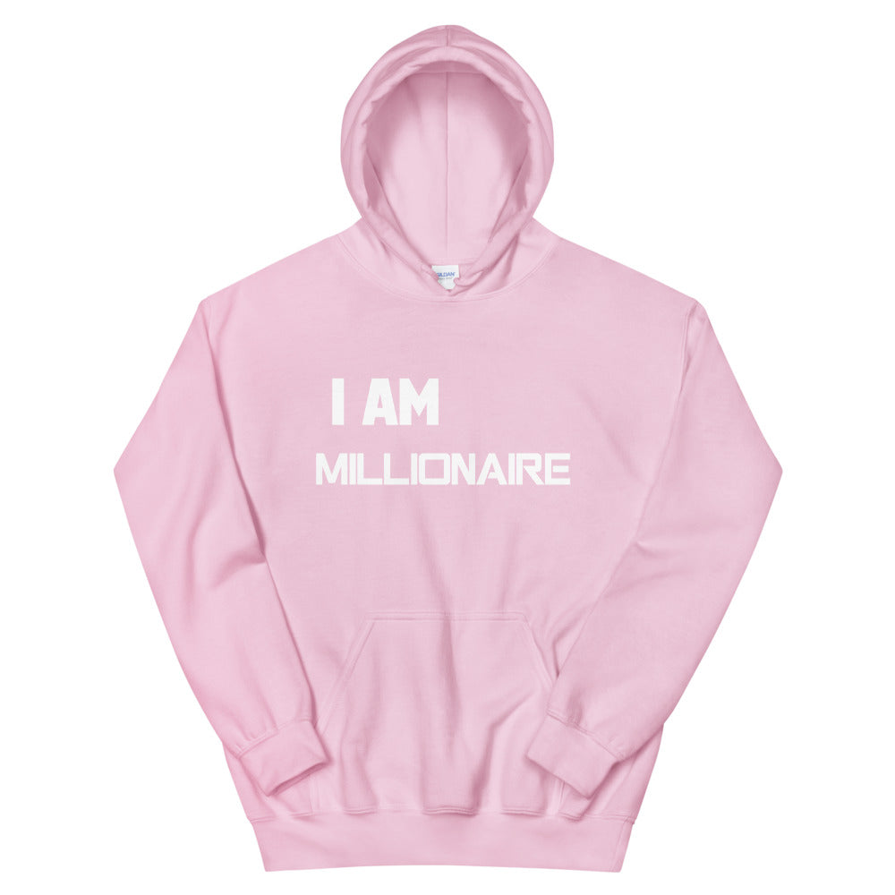 Motivational Unisex Hoodie "I AM MILLIONAIRE" Law of Attraction Unisex Hoodie