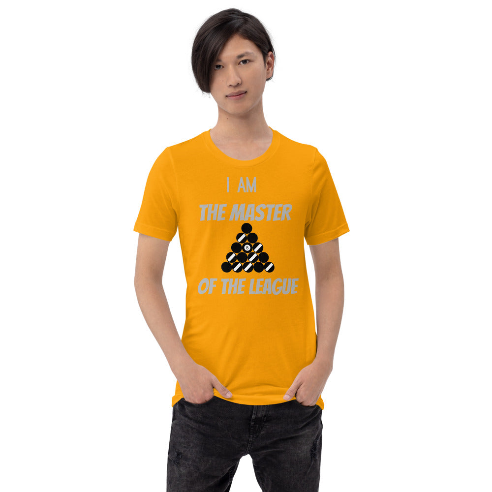 Exclusive Billiard T-Shirt "Master of League" Short-Sleeve Unisex T-Shirt for Snooker player