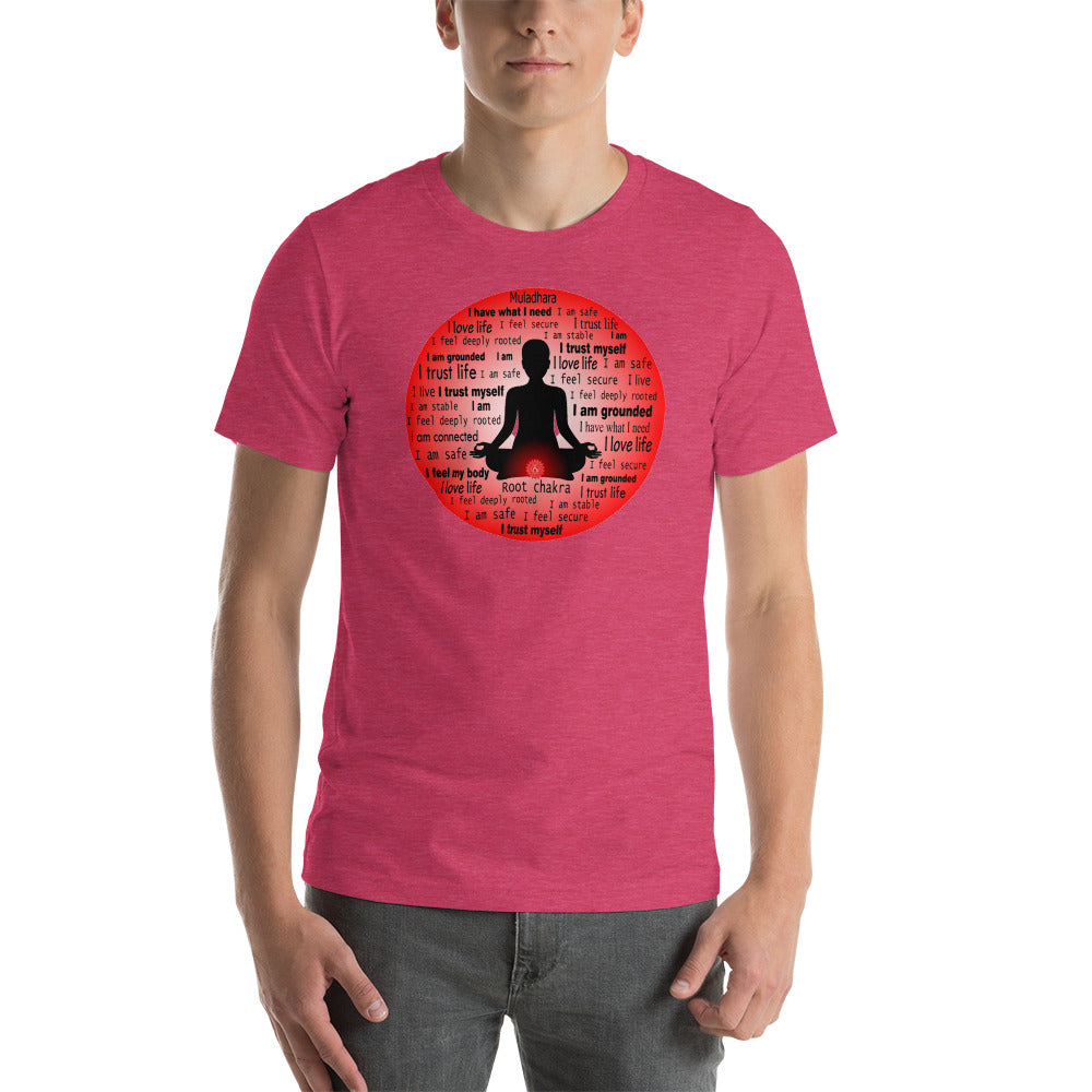 Chakra T-Shirt "Root Chakra" Healing Spiritual meditation Short-Sleeve Unisex T-Shirt