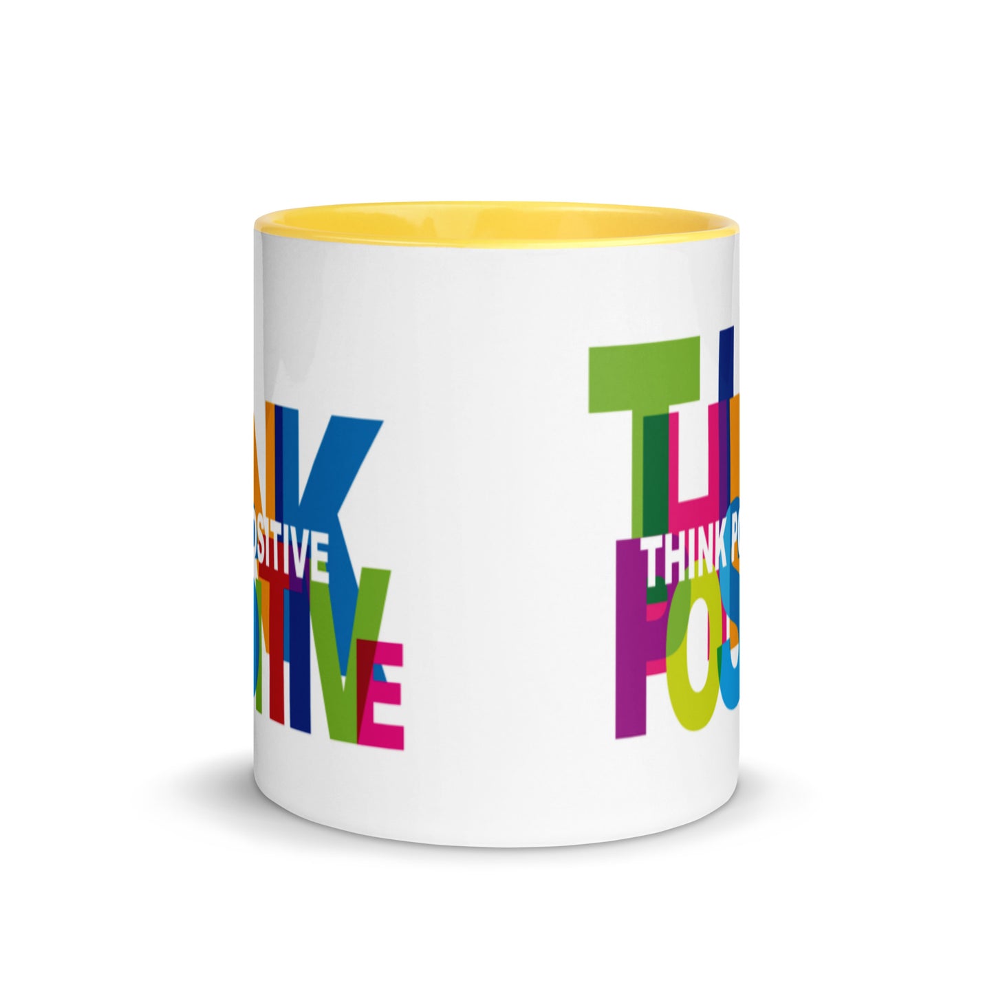 Motivational Mug "THINK POSITIVE" Inspiring Law of Affirmation Coffee Mug