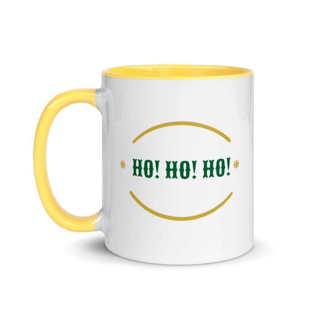 Christmas Gift Mug "Ho Ho Ho" Holiday Season Gift Mug with Color Inside