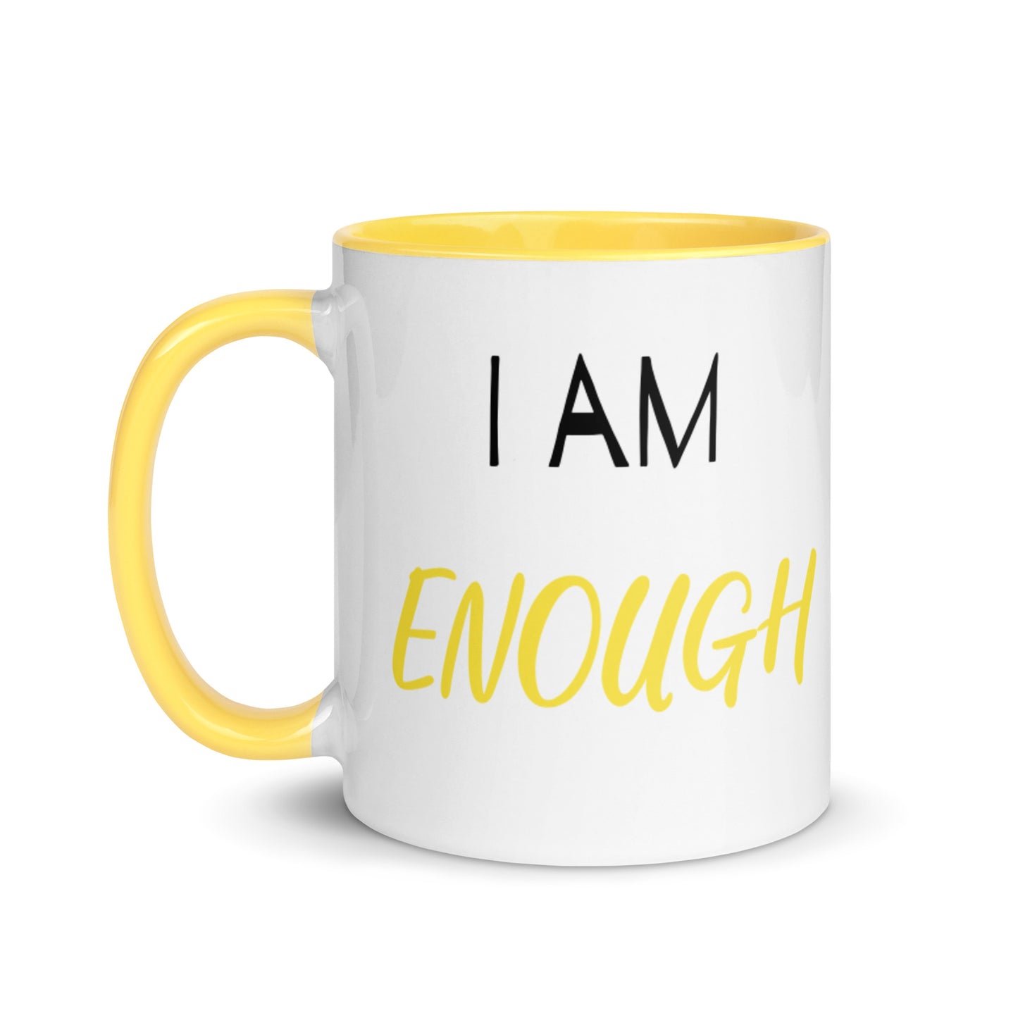 Motivational Coffee Mug " I am Enough" Law of Affirmation Mug with Color Inside