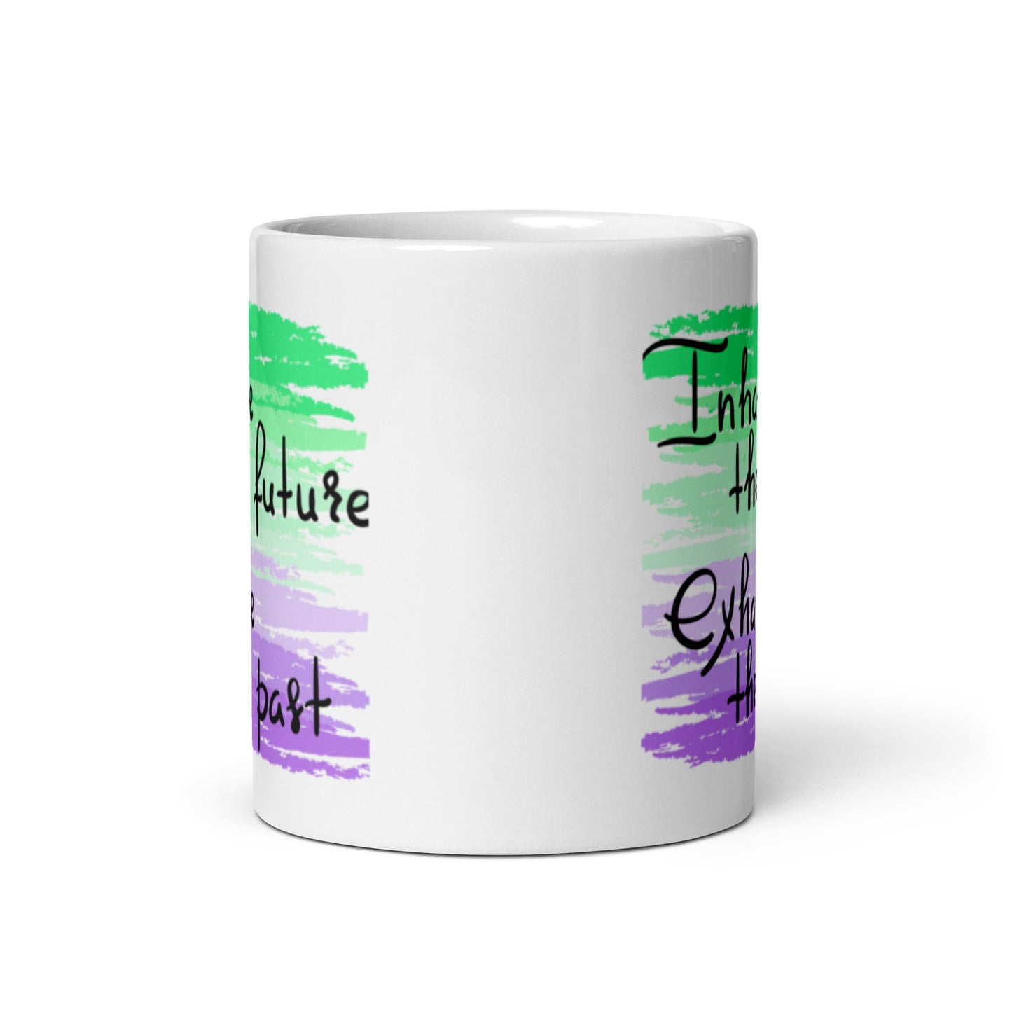 Motivational Mug "INHALE FUTURE" Law of Affirmation Coffee Mug Both Side Printed