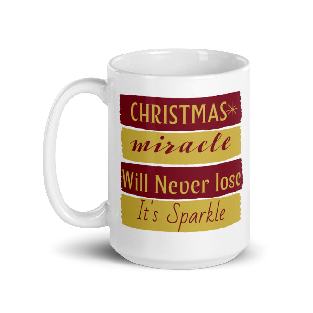 Christmas Gift Mug "Christmas Miracle" Holiday Season White glossy Gift mug