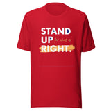 Motivational Unisex t-shirt "Stand Right", Positive Energy Quote T-Shirt