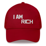 Motivational  Cap "I AM RICH" Law of Affirmation Embroidery Classic Dad hat