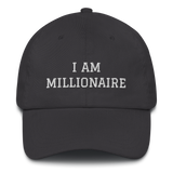 Motivational Cap "I AM MILLIONAIRE"  Law of Affirmation Embroidery Classic Dad hat