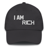Motivational  Cap "I AM RICH" Law of Affirmation Embroidery Classic Dad hat