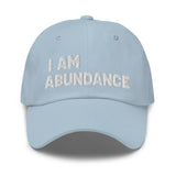 Motivational Hat  " I AM ABUNDANCE"  Law of affirmation Embroidery Classic  Dad Cap