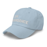 Motivational Hat  " I AM ABUNDANCE"  Law of affirmation Embroidery Classic  Dad Cap
