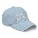 Motivational Hat  " I AM ABUNDANCE"  Law of affirmation Embroidery Classic  Dad Cap