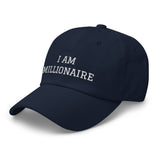 Motivational Cap "I AM MILLIONAIRE"  Law of Affirmation Embroidery Classic Dad hat