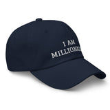 Motivational Cap "I AM MILLIONAIRE"  Law of Affirmation Embroidery Classic Dad hat