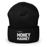 Motivational Beanie " I AM A MONEY MAGNET"  Inspiring Law of Affirmation Embroidery Cuffed Beanie