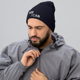 Motivational custom cuffed beanie