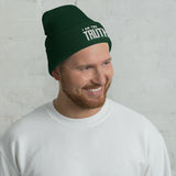 Motivational Beanie " I AM THE TRUTH" Inspiring Law of Affirmation Embroidery Cuffed Beanie