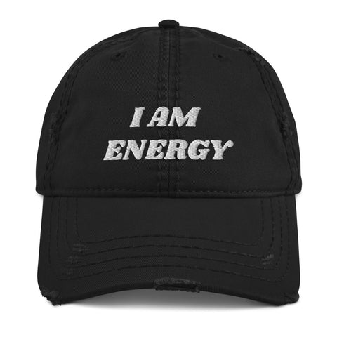 Motivational Cap " I am Energy" Law of Affirmation Distressed Dad Hat