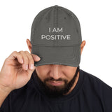 Motivational Cap "I am Positive" Law of Affirmation Distressed Dad Hat