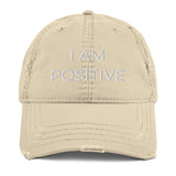 Motivational Cap "I am Positive" Law of Affirmation Distressed Dad Hat