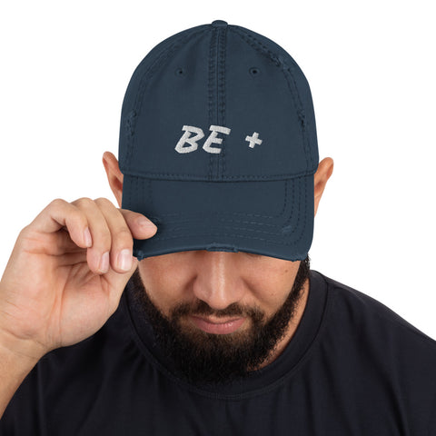 Motivational Cap "Be Positive" Law of Affirmation Distressed Dad Hat