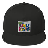 Motivational  Hat "Think Positive" Inspiring Law of Affirmation Flat Bill Cap Snapback closure