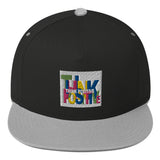 Motivational  Hat "Think Positive" Inspiring Law of Affirmation Flat Bill Cap Snapback closure