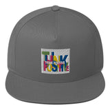 Motivational  Hat "Think Positive" Inspiring Law of Affirmation Flat Bill Cap Snapback closure