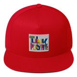 Motivational  Hat "Think Positive" Inspiring Law of Affirmation Flat Bill Cap Snapback closure