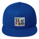 Motivational  Hat "Think Positive" Inspiring Law of Affirmation Flat Bill Cap Snapback closure