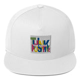 Motivational  Hat "Think Positive" Inspiring Law of Affirmation Flat Bill Cap Snapback closure