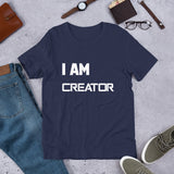 Motivational T-Shirt " I AM CREATOR"  Law of Affirmation Short-Sleeve Unisex T-Shirt
