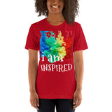 Motivational  T-Shirt " I AM INSPIRED" Inspiring Law of Affirmation Short-Sleeve Unisex T-Shirt