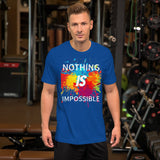 Motivational T-Shirt "NOTHING IS IMPOSSIBLE" Law of Affirmation Short-Sleeve Unisex T-Shirt