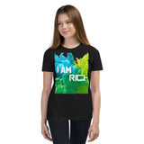 Motivational Youth  T-Shirt "I AM RICH" Positive Inspiring Youth Short Sleeve Unisex T-Shirt