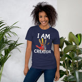 Motivational  T-Shirt " I AM CREATOR"    Inspiring Law of Affirmation Short-Sleeve Unisex T-Shirt