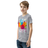 Youth T-Shirt " I AM HAPPY" Positive Motivational & Inspiring Youth Short Sleeve T-Shirt