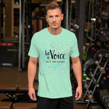 Motivational T-Shirt "Be A voice Not an Echo" Law of Affirmation Short-Sleeve Unisex T-Shirt