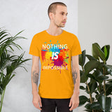 Motivational T-Shirt "NOTHING IS IMPOSSIBLE" Law of Affirmation Short-Sleeve Unisex T-Shirt