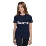 Motivational  Youth T-Shirt " I AM UNLIMITED" Positive attitude Youth Short Sleeve Unisex T-Shirt