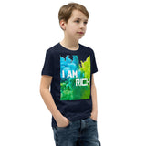Motivational Youth  T-Shirt "I AM RICH" Positive Inspiring Youth Short Sleeve Unisex T-Shirt