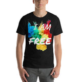 Motivational T-Shirt " I AM FREE"  Inspiring Law of Affirmation Short-Sleeve Unisex T-Shirt