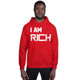 Motivational Hoodie " I AM RICH" Positive Law of affirmation  Unisex  Hoodie