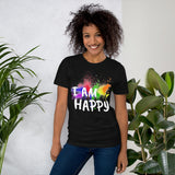 Motivational T-Shirt " I AM HAPPY" Inspiring Law of Affirmation Short-Sleeve Unisex T-Shirt